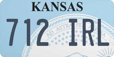 KS license plate 712IRL