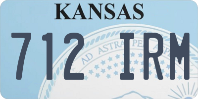 KS license plate 712IRM