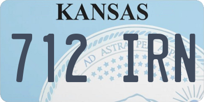 KS license plate 712IRN