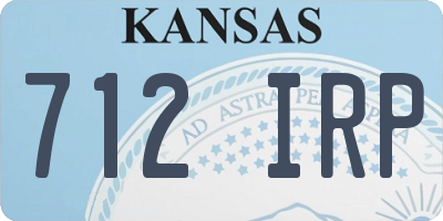 KS license plate 712IRP