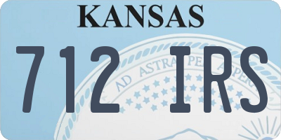 KS license plate 712IRS