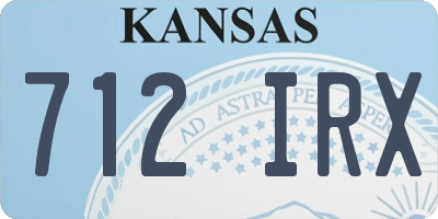 KS license plate 712IRX