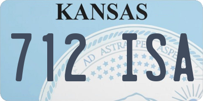 KS license plate 712ISA