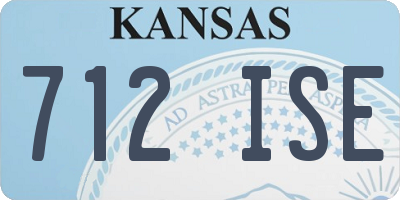 KS license plate 712ISE
