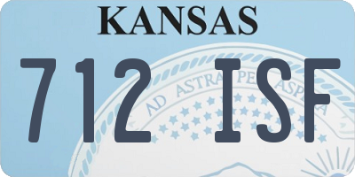 KS license plate 712ISF
