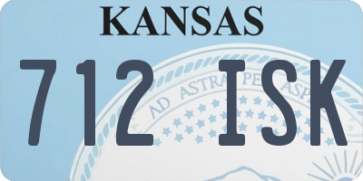 KS license plate 712ISK