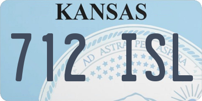 KS license plate 712ISL