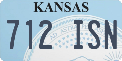 KS license plate 712ISN