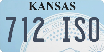KS license plate 712ISO
