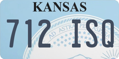 KS license plate 712ISQ