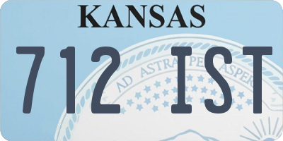 KS license plate 712IST