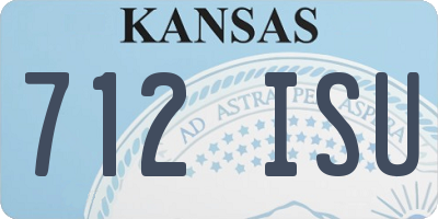 KS license plate 712ISU