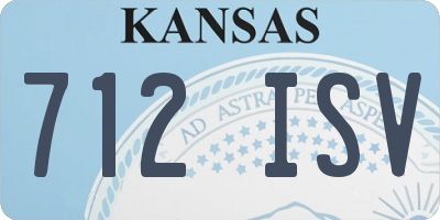 KS license plate 712ISV