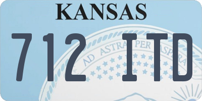 KS license plate 712ITD