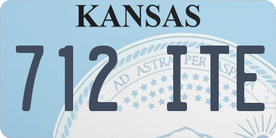 KS license plate 712ITE