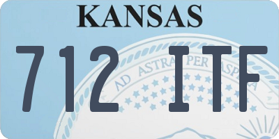 KS license plate 712ITF