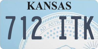 KS license plate 712ITK
