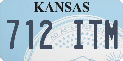 KS license plate 712ITM