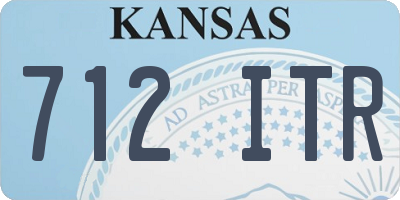 KS license plate 712ITR