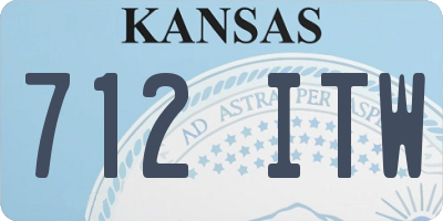 KS license plate 712ITW