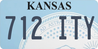 KS license plate 712ITY
