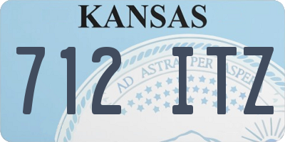 KS license plate 712ITZ