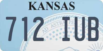 KS license plate 712IUB