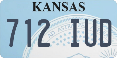 KS license plate 712IUD