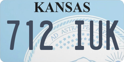 KS license plate 712IUK