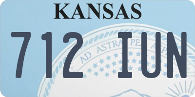 KS license plate 712IUN