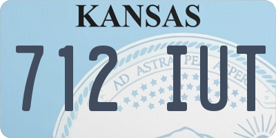 KS license plate 712IUT