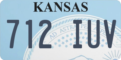KS license plate 712IUV