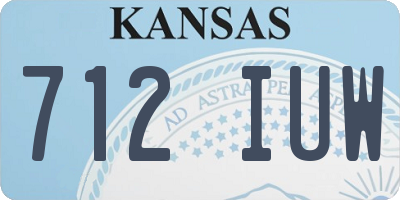 KS license plate 712IUW