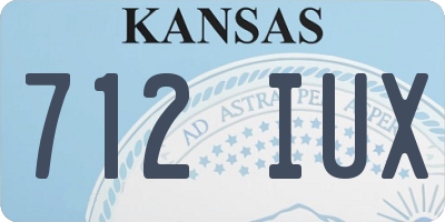 KS license plate 712IUX