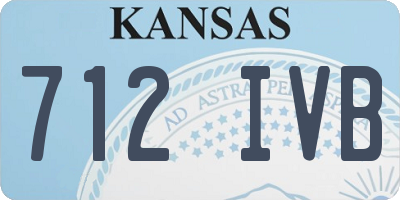 KS license plate 712IVB
