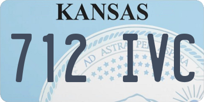 KS license plate 712IVC