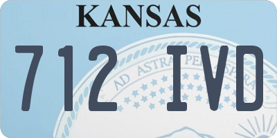 KS license plate 712IVD
