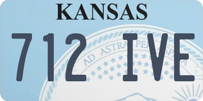 KS license plate 712IVE
