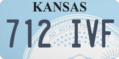 KS license plate 712IVF
