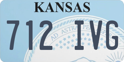 KS license plate 712IVG