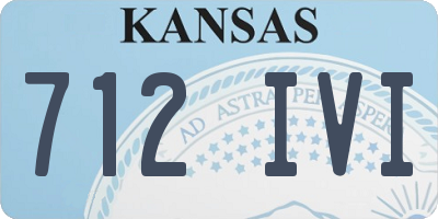 KS license plate 712IVI