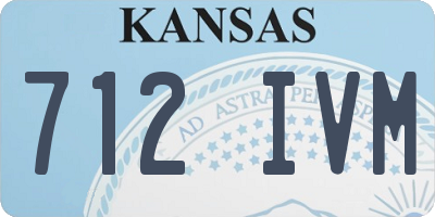 KS license plate 712IVM