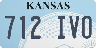 KS license plate 712IVO