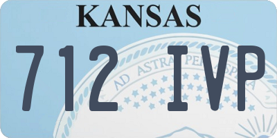KS license plate 712IVP