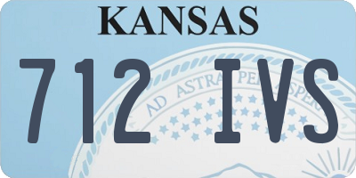 KS license plate 712IVS