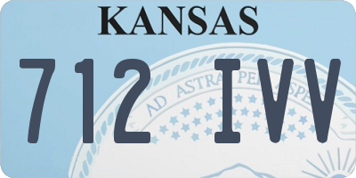 KS license plate 712IVV