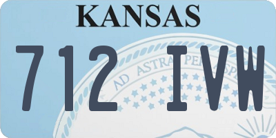 KS license plate 712IVW