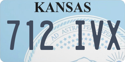 KS license plate 712IVX