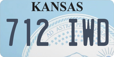 KS license plate 712IWD