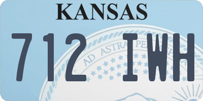KS license plate 712IWH